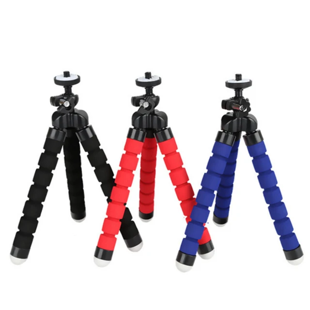 DIFFRBEAUTY Mini Portable Flexible Sponge Octopus Tripod Stand Mount With Holder For Phone Action Camera and Camcorder/redmi 3s