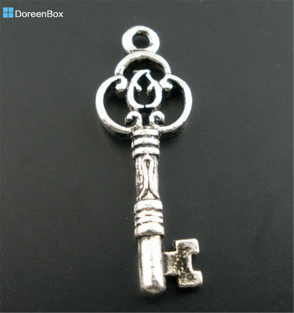 

Doreen Box Lovely 25PCs Antique Silver Key Charms Pendants 29x10mm (B02315)