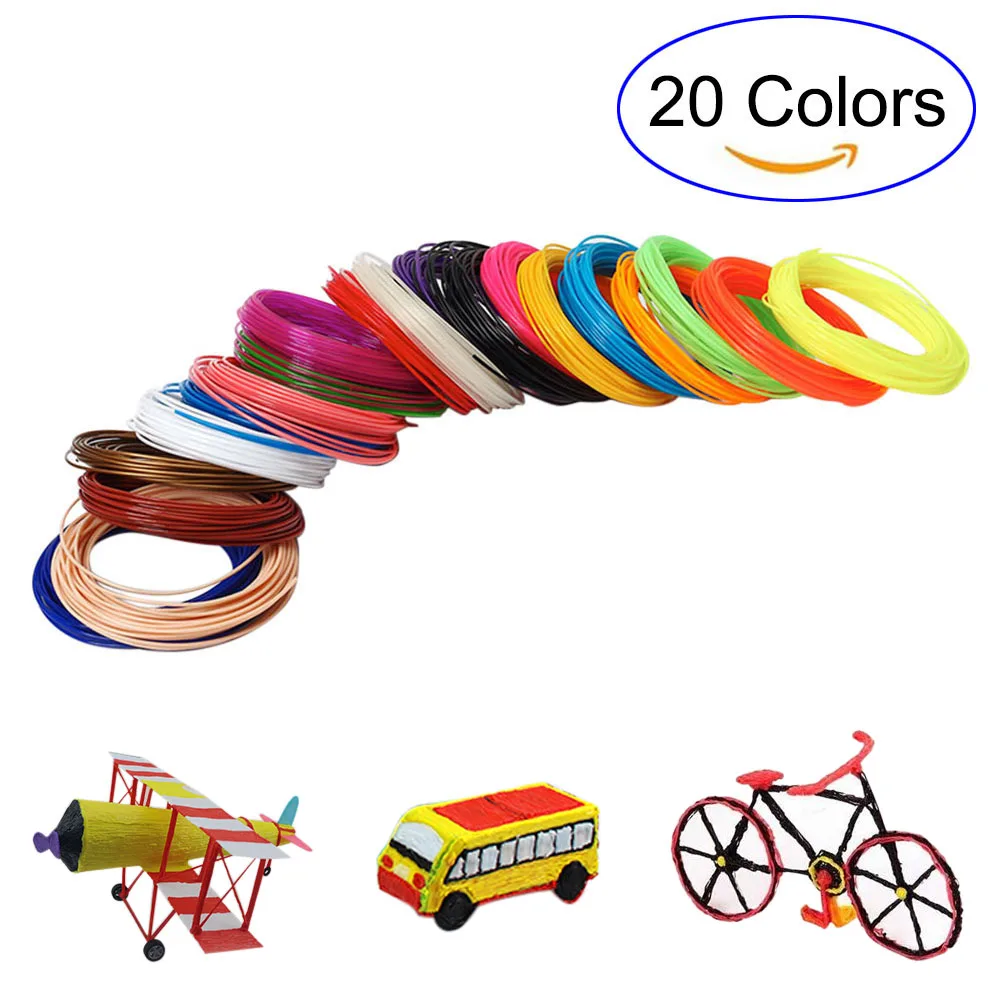 Hot Sale 5M 20 Colors 3D Pen Filament PLA 1.75mm Plastic Rubber Printing Filaments for Printer | Компьютеры и офис