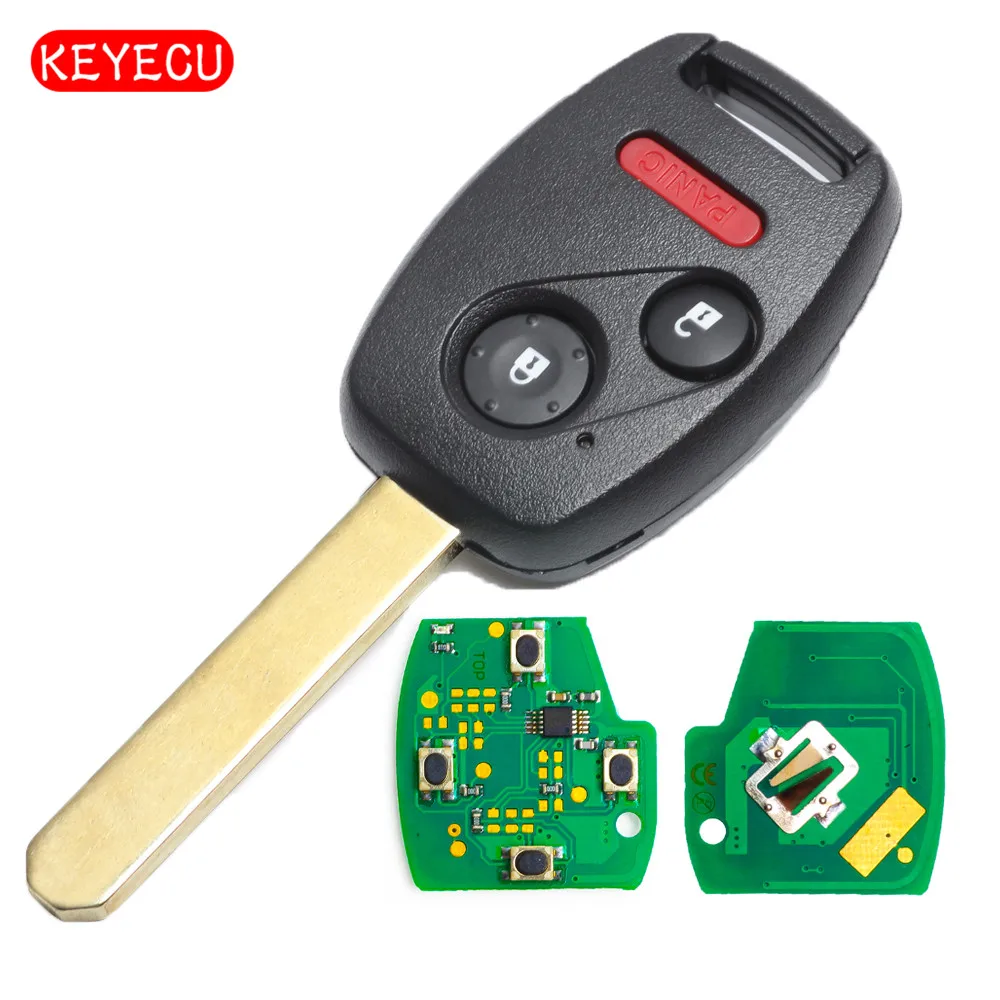 Keyecu дистанционный ключ-брелок от машины 2 + 1 кнопка 313 8 МГц ID46 для Honda Pilot 2005-2008 FCC: