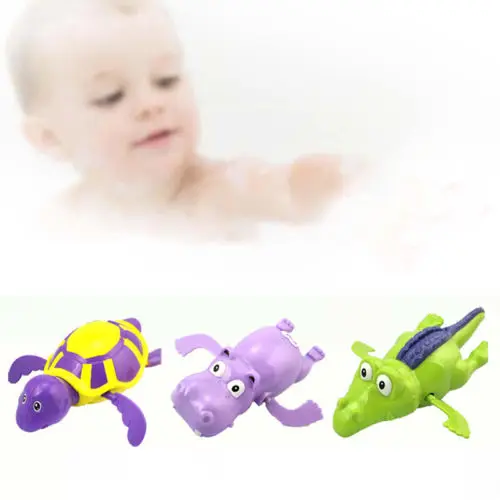 

Pudcoco New Arrival Wind up Swim Turtle/Hippopotamus/Crocodile Pool Animal Toy For Baby Kid Bath Shower Hot FashionToys