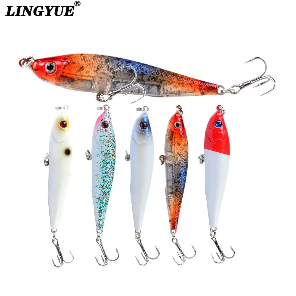 

1pcs Minnow Fishing Lure 80mm 13g Spoon Crankbait Artificial Hard Bait Bass Trolling Pike Carp Fishing Tools