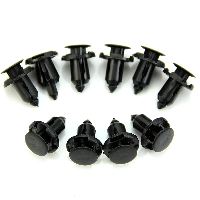 

10Pcs 9mm Hole Nylon Rivet Fastener Fender Retainer Push in Clips for Honda