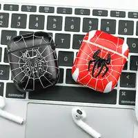 3D Leather Case For Apple Airpods Accessories Cartoon Cool Printing Protective Cover Decorative Earphone Case Unique Case Gifts