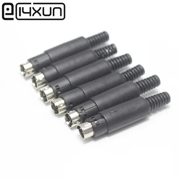 

1Pcs Mini 3 4 5 6 7 8 9 Pin Din Male Plug With Plastic Handle Adapter Soldering Cables DIY Connector