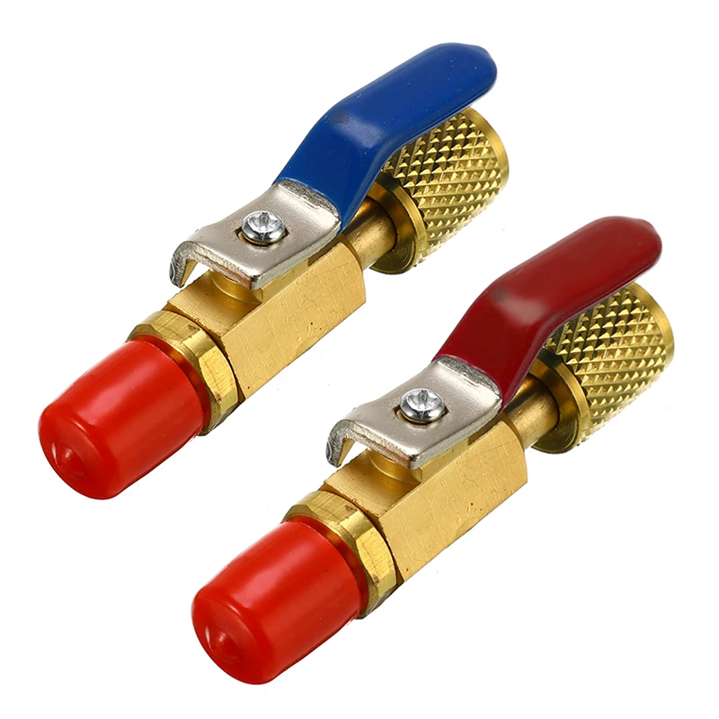 

1PC R410A R134A Shut Ball Valves For A/C Charging Hoses HVAC 1/4" AC Refrigerant Auto Air Condition Refrigeration Tools