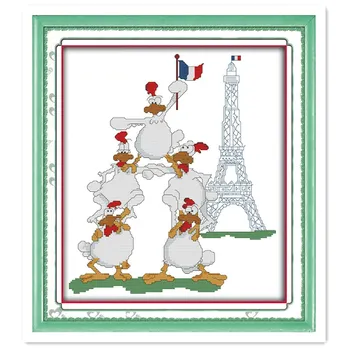 

The Confident Cock Chinese Counted Cross Stitch Patterns Kits Home Decor kits-for-embroidery dmc embroidery floss painting