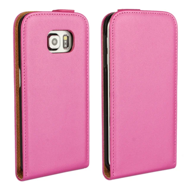 Rose Чехол из натуральной кожи для samsung Galaxy S3 S4 S5 mini S2 S7 S6 Edge Plus Note 2 3 4 Вертикальная откидная крышка с магнитной пряжкой для телефона - Цвет: Rose