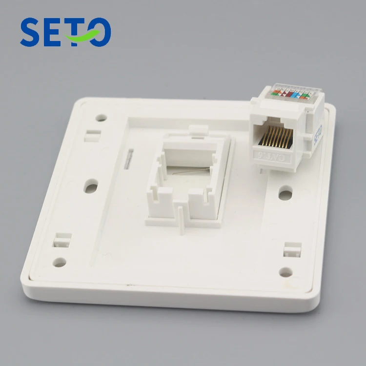 

SeTo 86 Type Network Ethernet LAN Gigabit RJ45 Cat6 Outlet Wall Plate Socket Keystone Faceplate