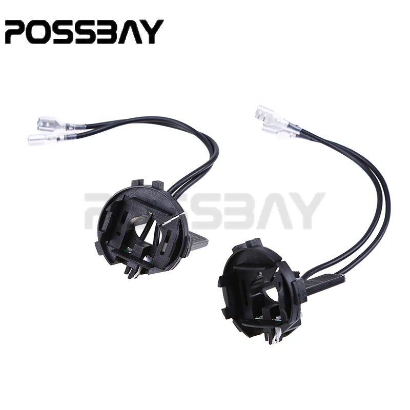 

ABS 1 Pair H7 HID Xenon Bulb Headlight Holder Adaptor Conversion Kit For VW Golf MK7 Car Lamp Light Base Light Accessories