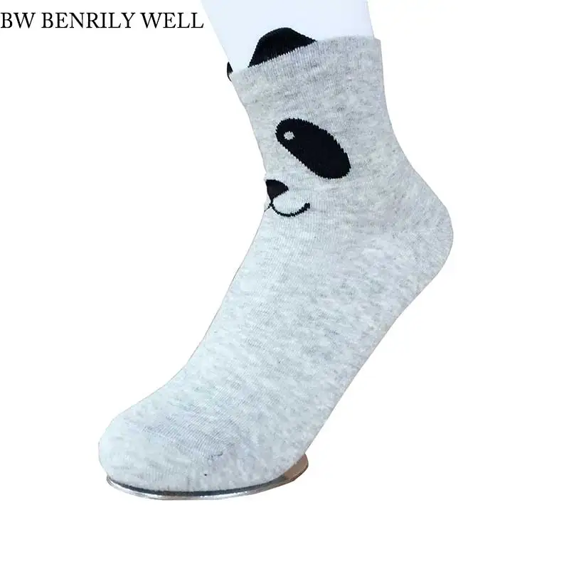Носки 3D Печатный мультфильм животное панда принт 1 пара милые Осень Зима теплые креативные носки женские унисекс Женские мужские лодыжки