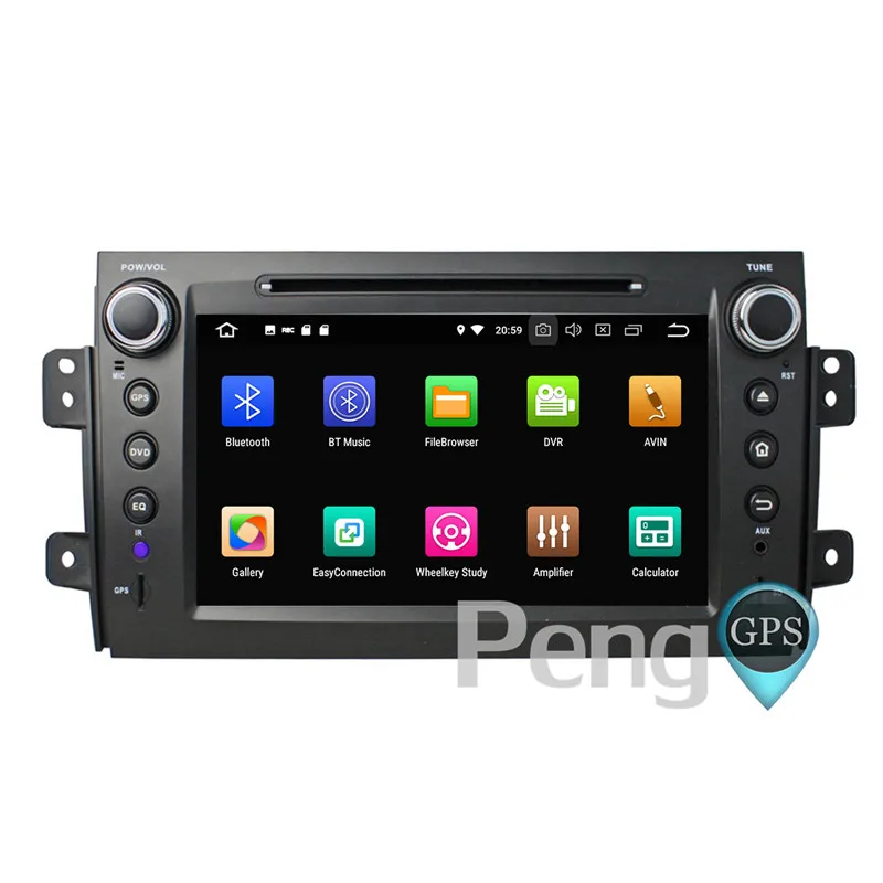 2 Din Android 8 0 Автомобильный CD DVD плеер ядер GPS навигация для Suzuki SX4 2006 2013 стерео 1080P HD