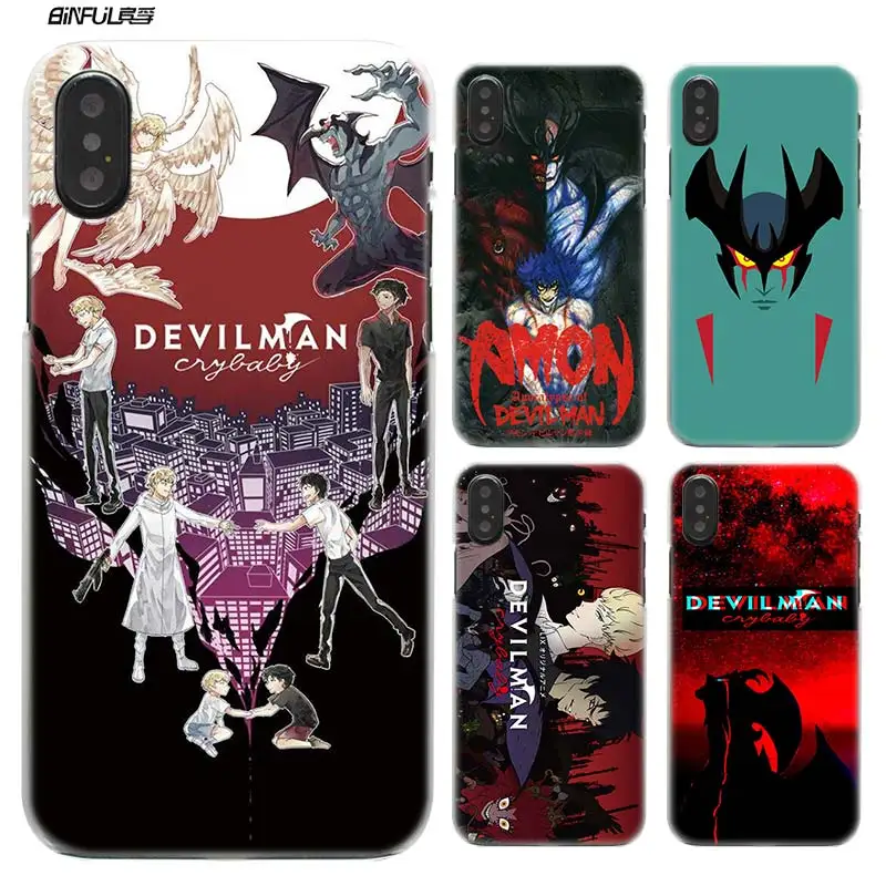 

Anime Case for iPhone XS Max XR X 10 7 7S 8 6 6S Plus 5S SE 5 4S 4 5C Hard PC Clear Coque i Phone Cover Shell Devilman Crybaby