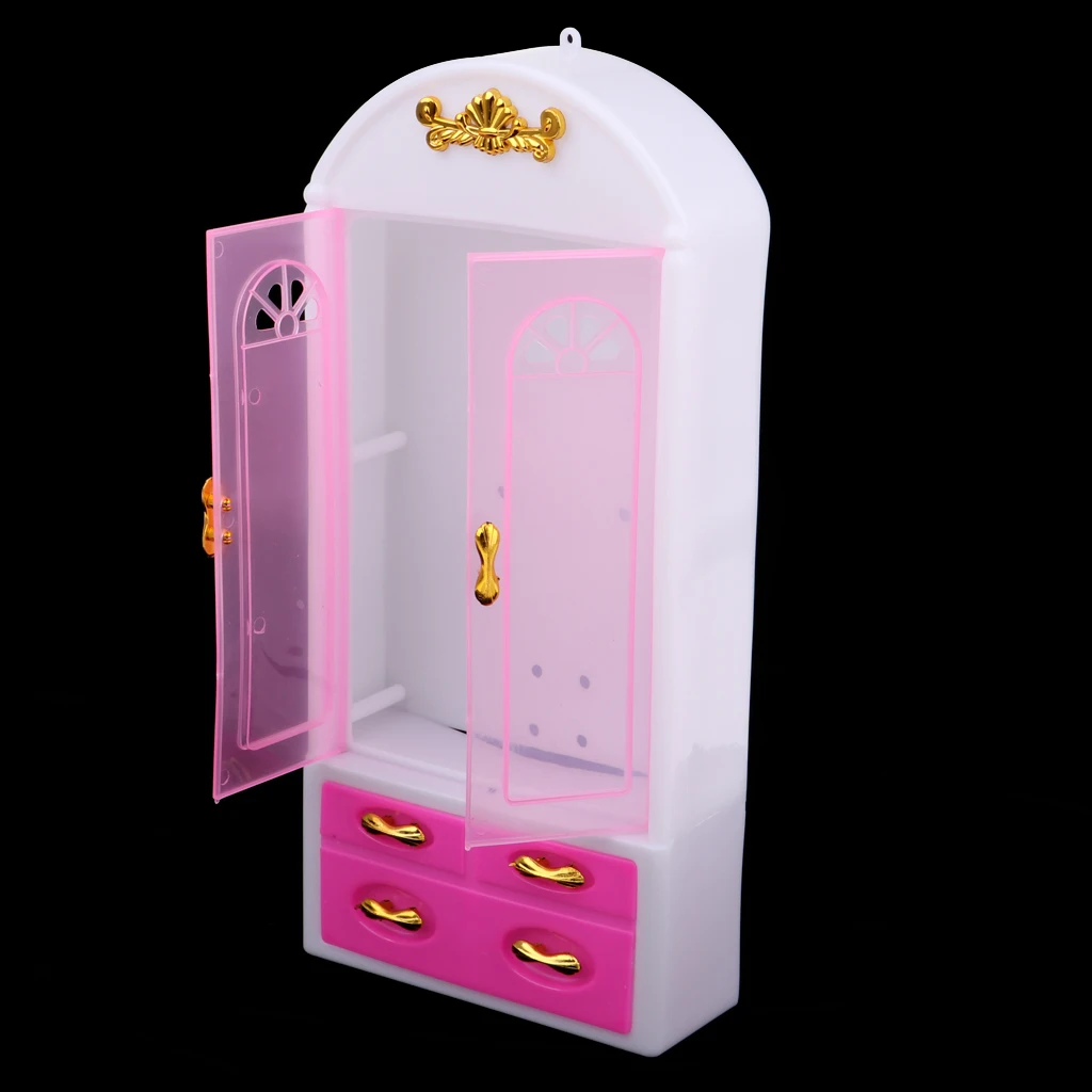 Closet Wardrobe For   Doll House Girls Toy Princess Bedroom Furniture Decoration