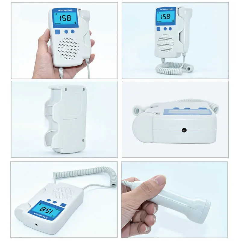 Ultrasonic Doppler Fetal Heart Rate Detector, Home use LCD Fetal Portable Heartbeat Detector for pregnant women Built-in speaker (4)