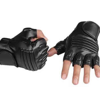 

Best Mens Women Military Tactical Fingerless Gloves Half Finger Fitness Leather Short Glove for Driving Sport Exercise 2019