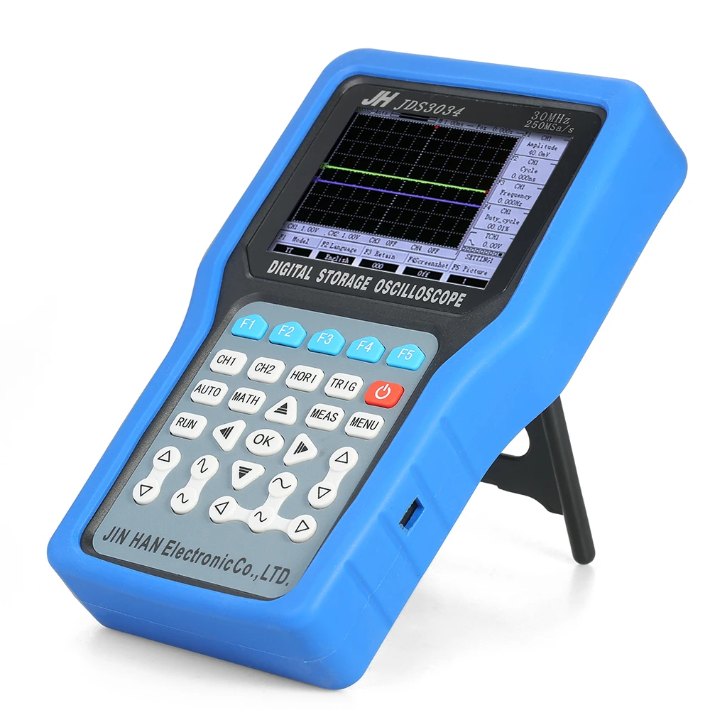 

JDS3034 Handheld Digital Storage Oscilloscope 4 Channels Scope Meter 30MHz 250MSa/s 4.3inch Colorful TFT LCD display Multimeter