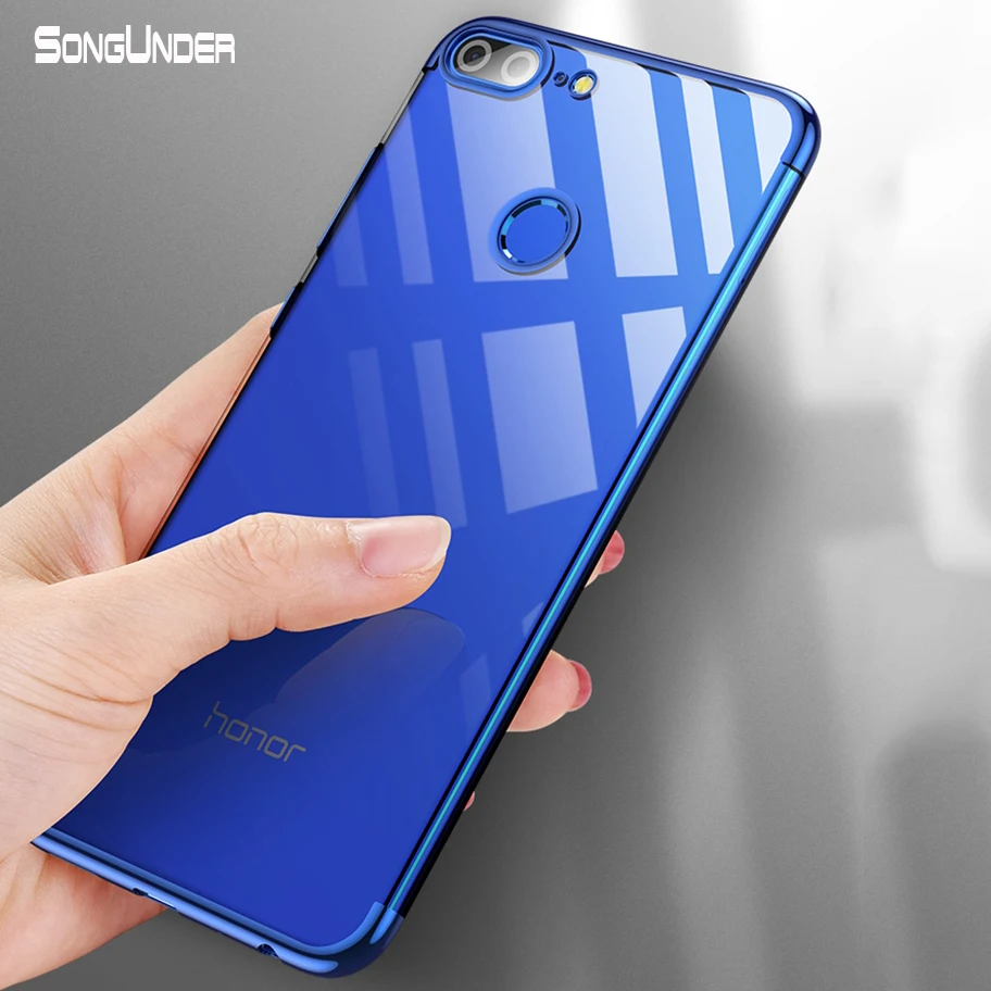 

For Huawei Honor 9 Lite Case Cover Transparent Plating TPU Soft Silicone Back Cover For Honor9 9 10 Lite 10Lite Phone Capa Coque