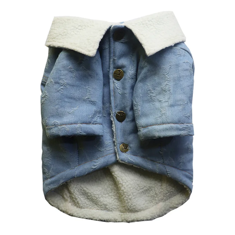 

Dog Clothes Denim Coat Jeans Jacket Warm Dog Clothing Warm Pet Coat Jacket Poodle Bichon Pug French Bulldog Costume