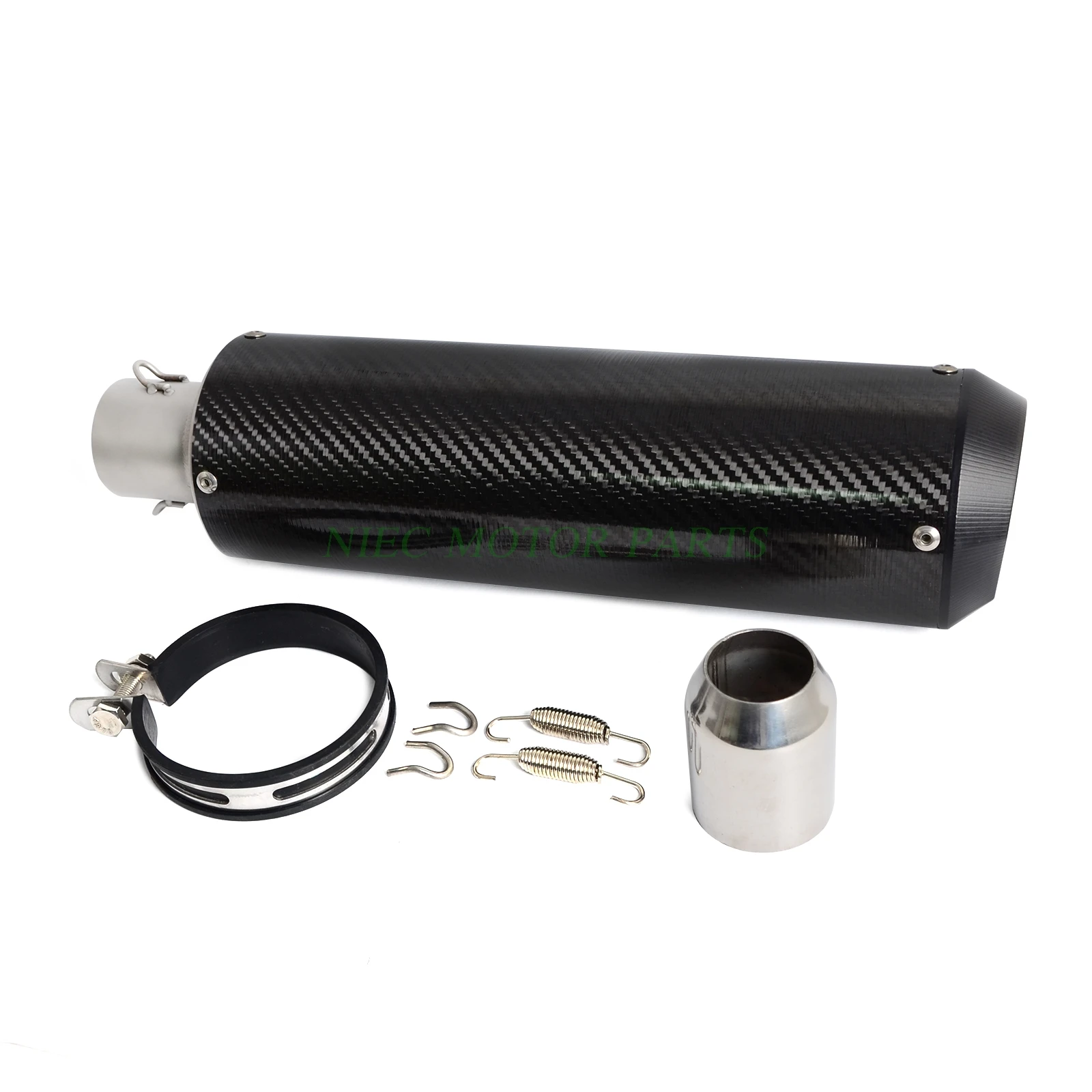

Universal Carbon Fiber Exhaust Muffler Pipe Slip on Motorcycle Street Bike 38-51MM Motocross Supermoto Street Bike Scooter ATV