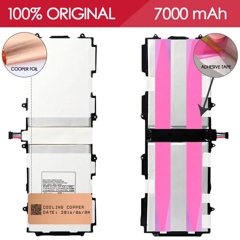 Allparts 100 TESTED SP3676B1A 1S2P 7000mAh For Samsung Galaxy Note Tab 2 10 1 P5100 N8000