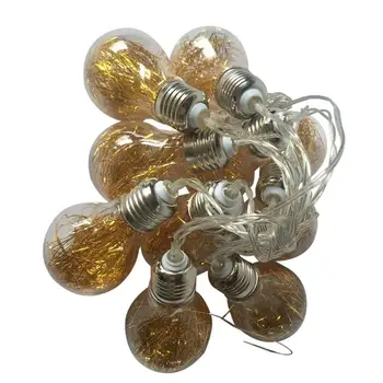 

1 Pc Fairy Gold String Bulb Transparent Vintage Battery Operated LED Bulb for Christmas Party Garland Decoration