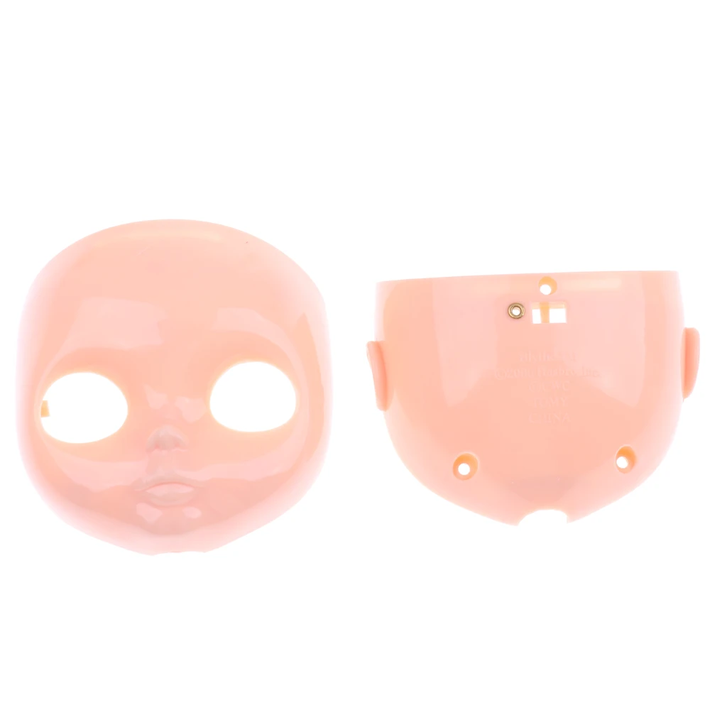 4 Colors Doll Faceplate Backplate Head Screws Set for 12inch RBL Neo Blythe Azone Doll Custom Changing Face Shell