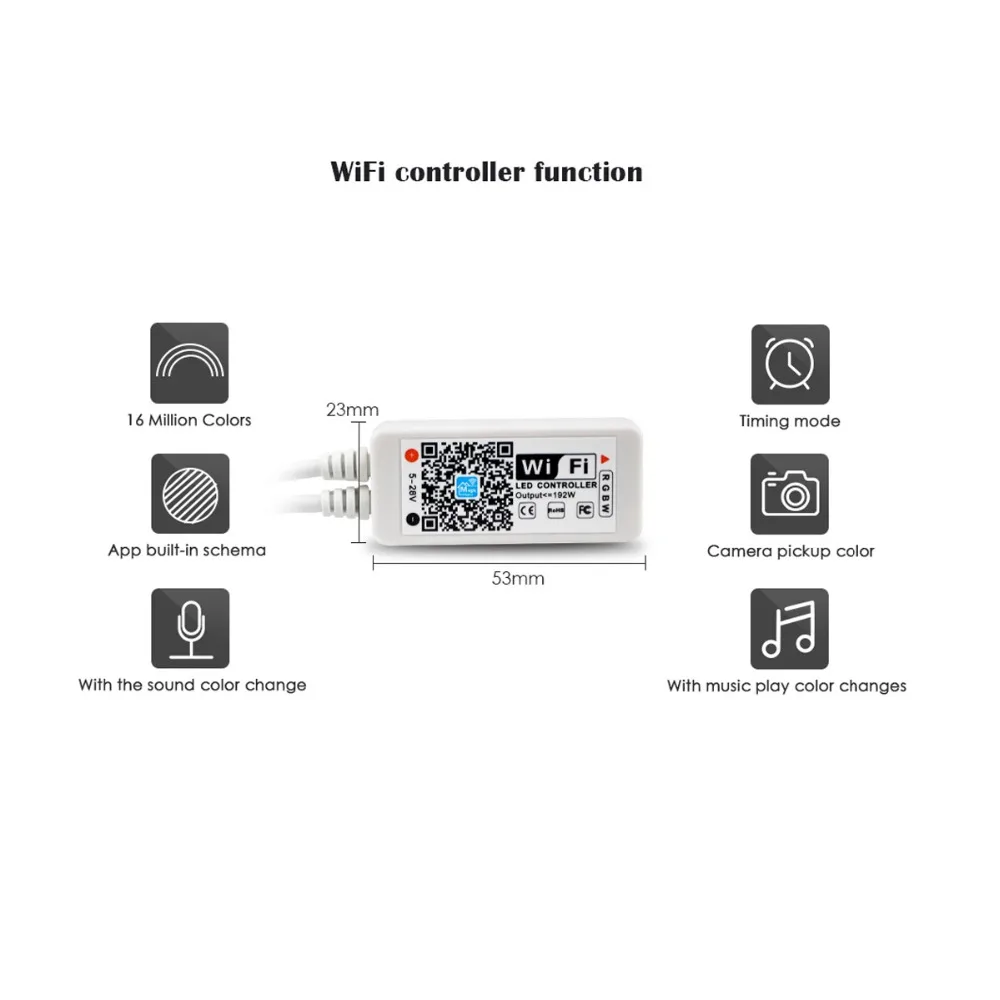 RGB светодиодный беспроводной контроллер Bluetooth/wifi RGBW/RGBWW DC 5 V 12 24 Android IOS APP