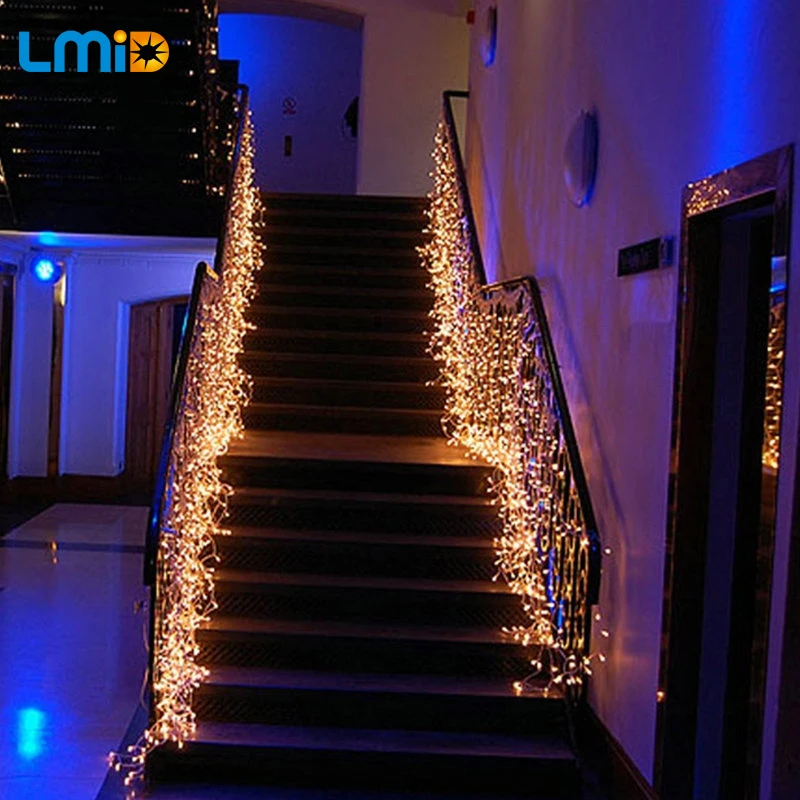 LMID 4*0.6M Icicle String Lights Christmas Fairy Lights garland Outdoor Home For Wedding Party ...