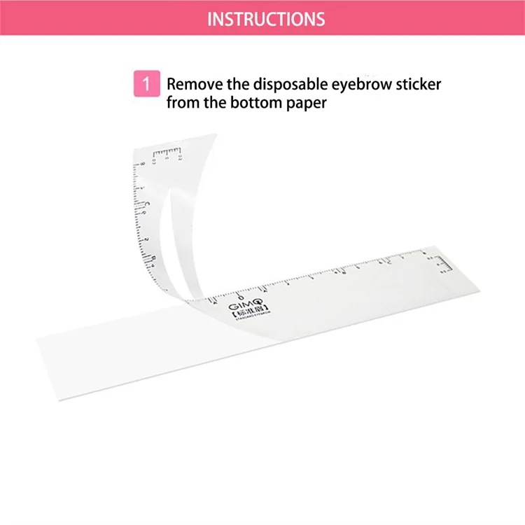 50 шт/рулон одноразовая бровь трафарет макияж глаз шаблон для рисования бровей микроблейдинг измерения линейка для татуировки инструмент красоты
