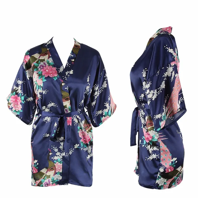 Puseky New Kid Silk floral Robe Kimono Robes Bridesmaid Flower Girl Dress Children Bathrobe Sleepwear Baby Clothes Dressing
