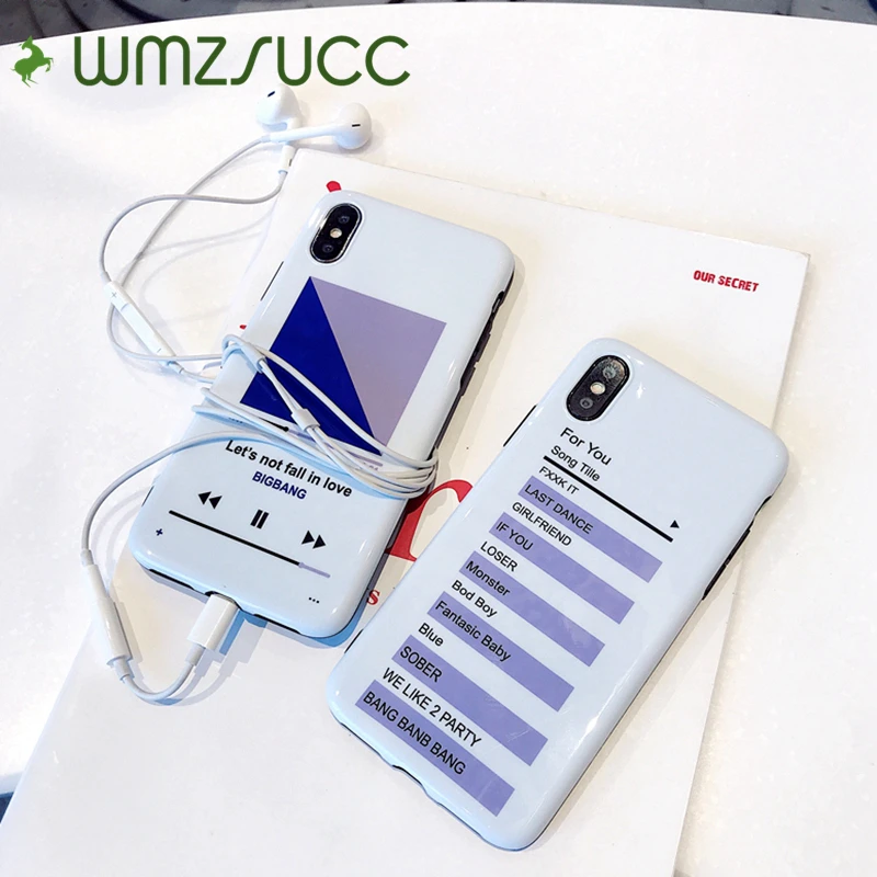 Wmzsucc музыкальный плеер Bigbang песни Мягкие TPU Полный Обложка чехол для iPhone 6/6s/6 Plus/6s