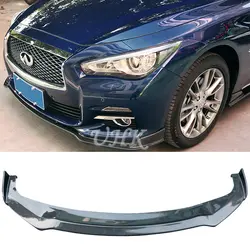 Uhk Интимные аксессуары для Infiniti Q50 углерода Волокно передний бампер спойлер диффузор Спойлеры гоночный автомобиль подбородка разветвители