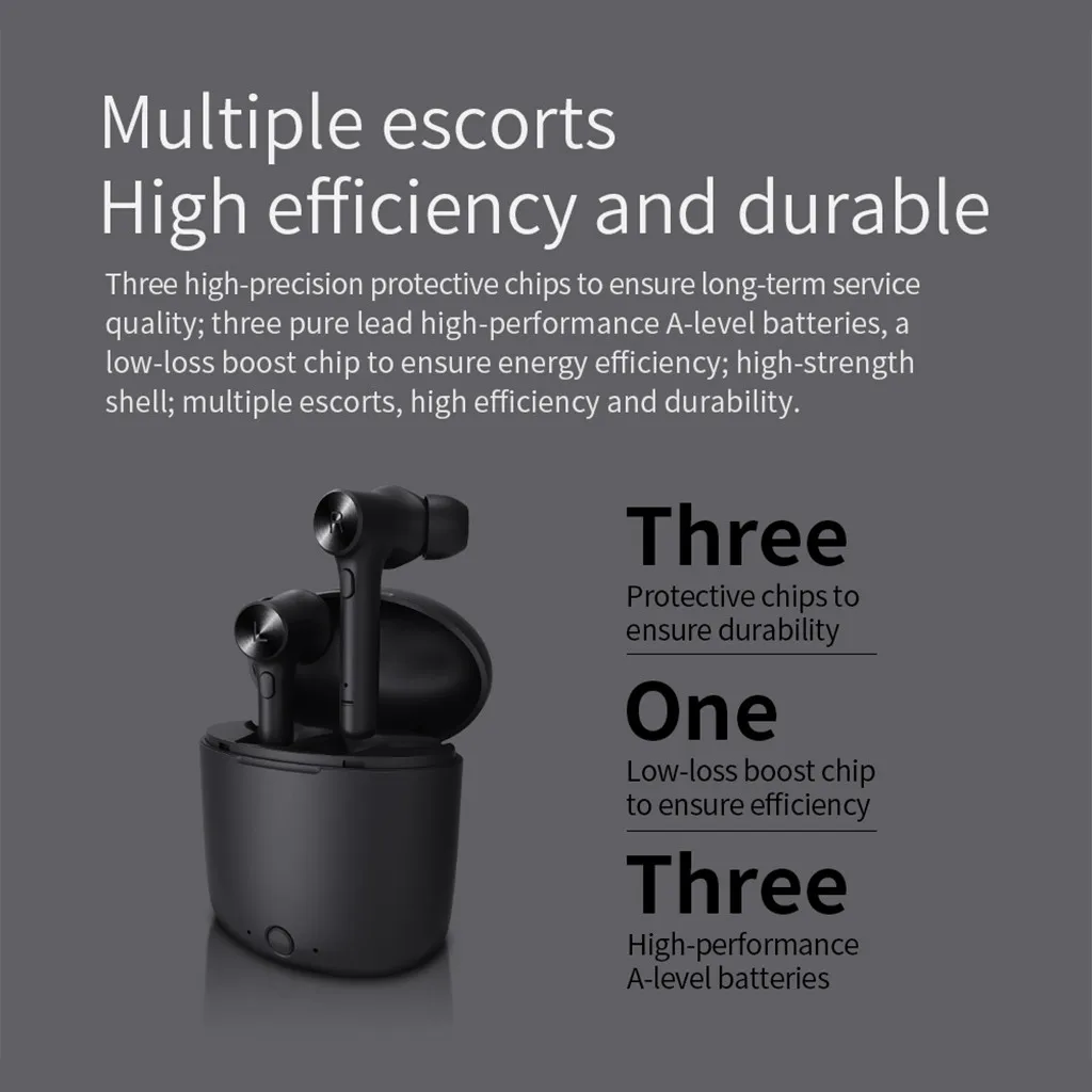 

VOBERRY Bluedio Hi Wireless Bluetooth Headset, 3D Stereo Motion Earplug Headset, Charging Box With Built-in Microphone 719#2