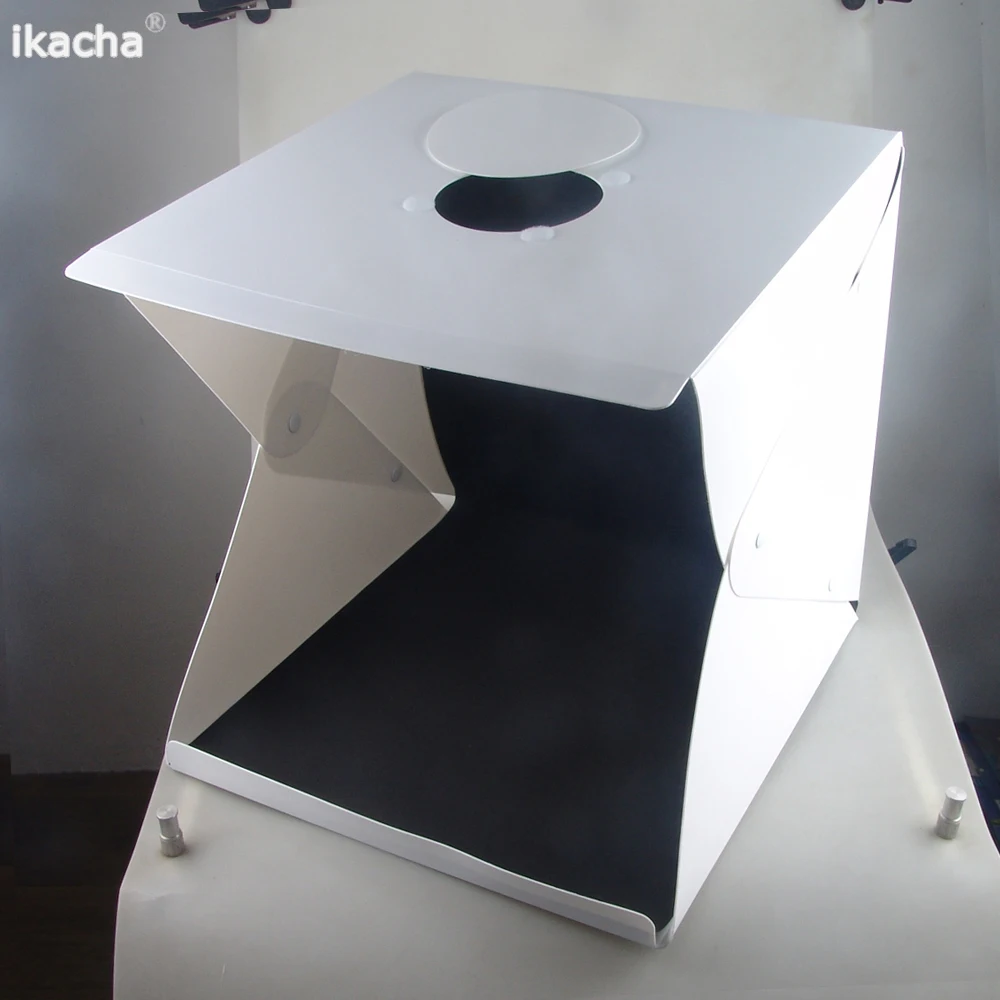 

New Folding Studio Soft Box 2 LED Lightbox Softbox Photography Background Kit Photo Studio Light box for DSLR Camera