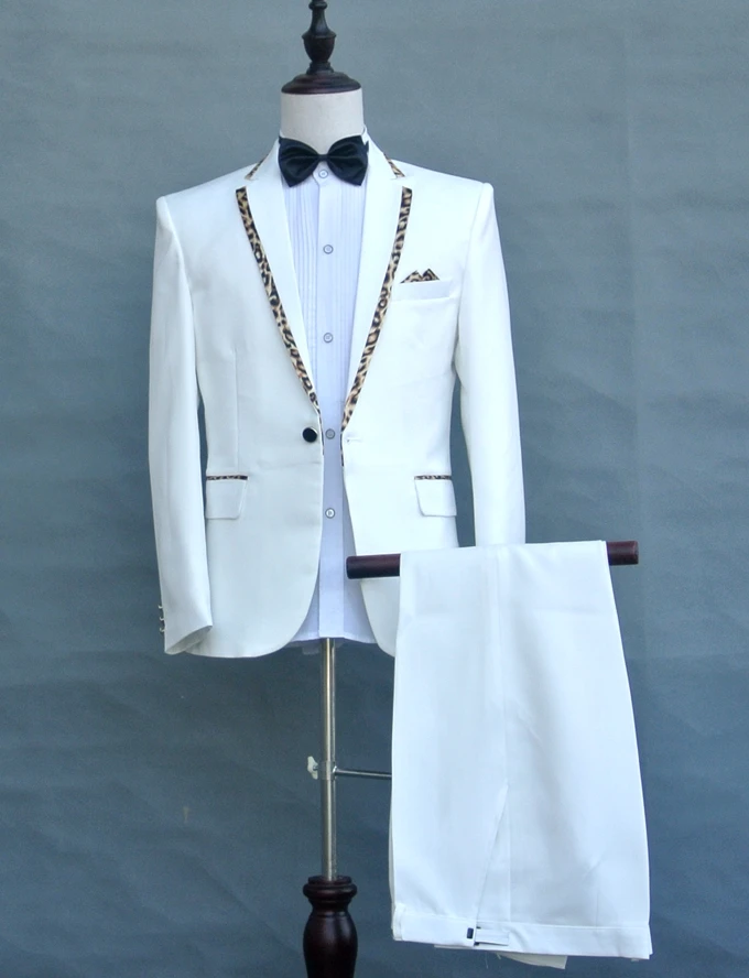 Куртка+ галстук+ брюки) Формальная Пром программа хост мужское платье Леопард мужской костюм наборы для певицы для сцены костюм вечерние костюмы для сцены
