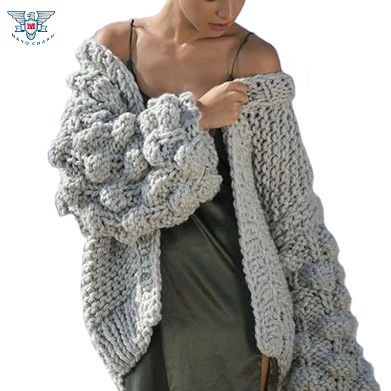 

Fashion Cardigans Women Winter Sweaters 2019 Autumn Warm Knitted Coats Oversize Handmade Knitwear Overcoats Christmas Sweater