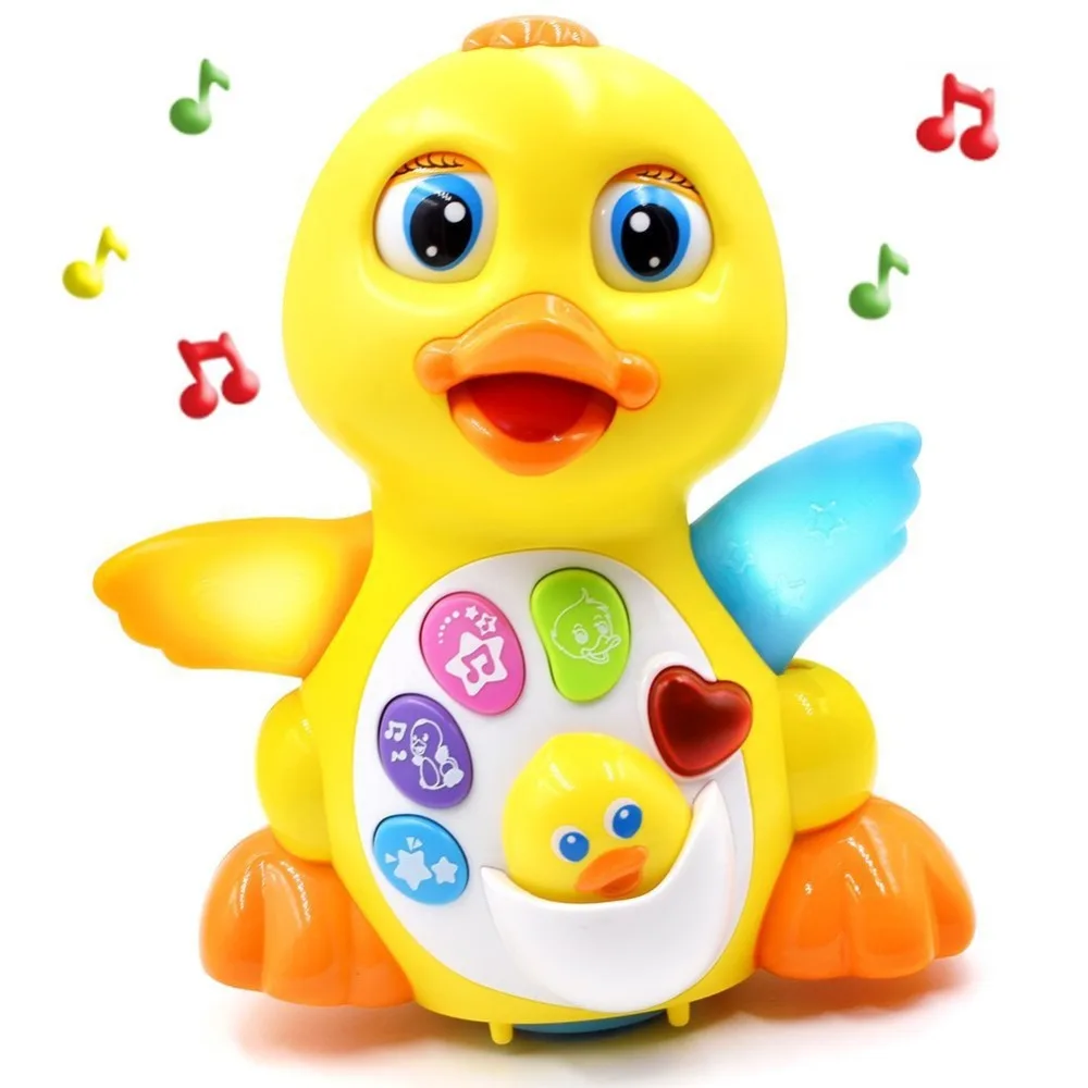 

Toy Musical Instrument Learning & Education Musical Duck Toys Plastic Electronic Pets Adjustable Sound smart Girls Boys Kids fun