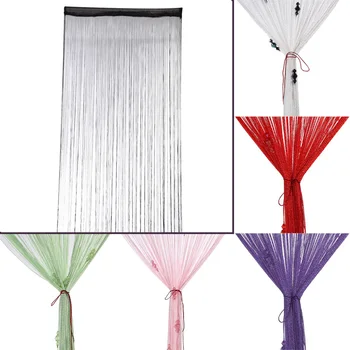 

3 Bead Curtain Crystal Divider Decorative String Curtain Panel Spangle Fringe Door Window Room Decor E5M1