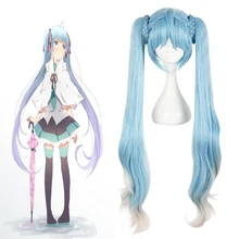 Аниме Хацунэ Мику косплей парики Хацунэ Мику косплей термостойкие синтетические парики Хэллоуин карнавальные вечерние женские косплей парики