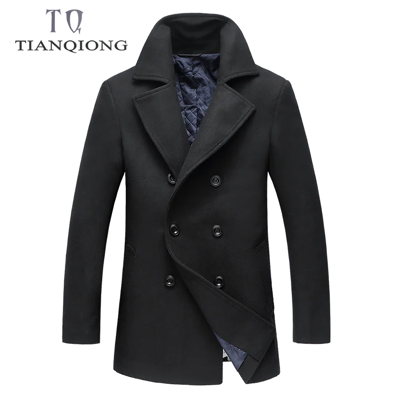 Winter Wool Jacket Men Extra Long Mens 