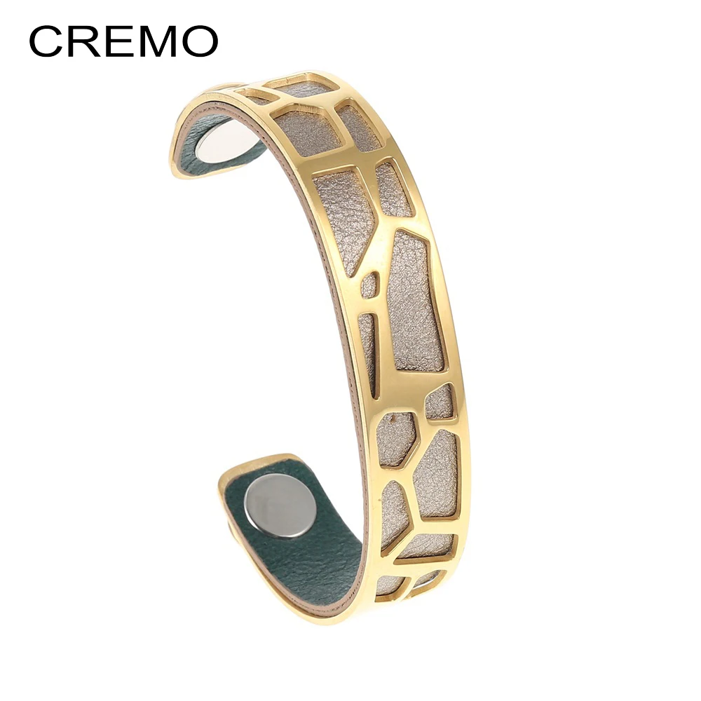 

Cremo Gold Bangles For Women Giraffe Stainless Steel Bracelet Animal Bracelets & Bangles Bijoux Manchette Femme Pulseiras