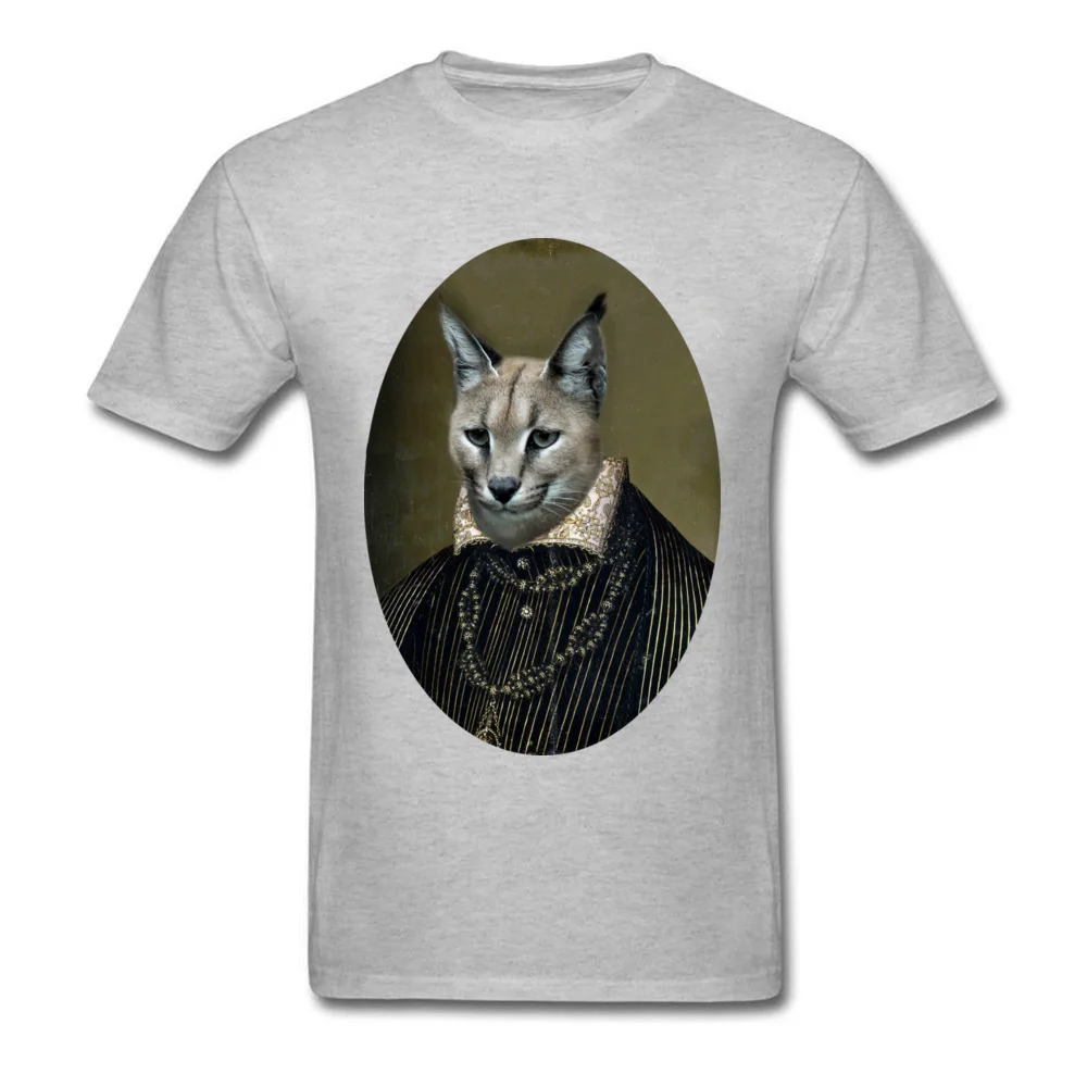 Cotton Fabric Men's Short Sleeve Henri Lynx T Shirts Simple Style Tops Shirts Company Printed Crewneck Tee-Shirt Henri Lynx grey