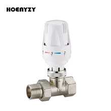 1/" 3/4" " латунный термостатический радиаторный клапан прямого типа DN15 DN20 DN25 автоматический клапан контроля температуры напольного отопления