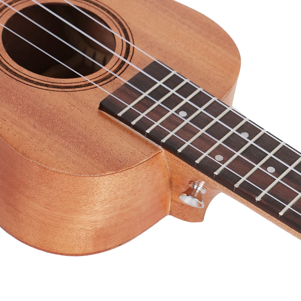 Гитара 2" концертная укулеле акустическая укулеле 21" Сопрано укулеле Гавайи твердое красное дерево с сумкой тюнер ремень для начинающих