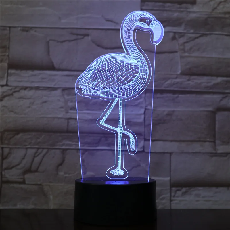 3d Ночник светильник Luminaria Flamingo Светодиодная лампа Power Bank De Mesa GX2369|Ночники| |