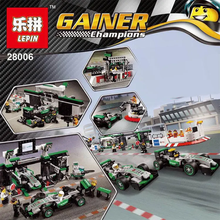 Lepin 28006 1016Pcs Super Racer The AMG PETRONAS Formula Team Set Children Educational Building Blocks Bricks Toys Gifts 75883