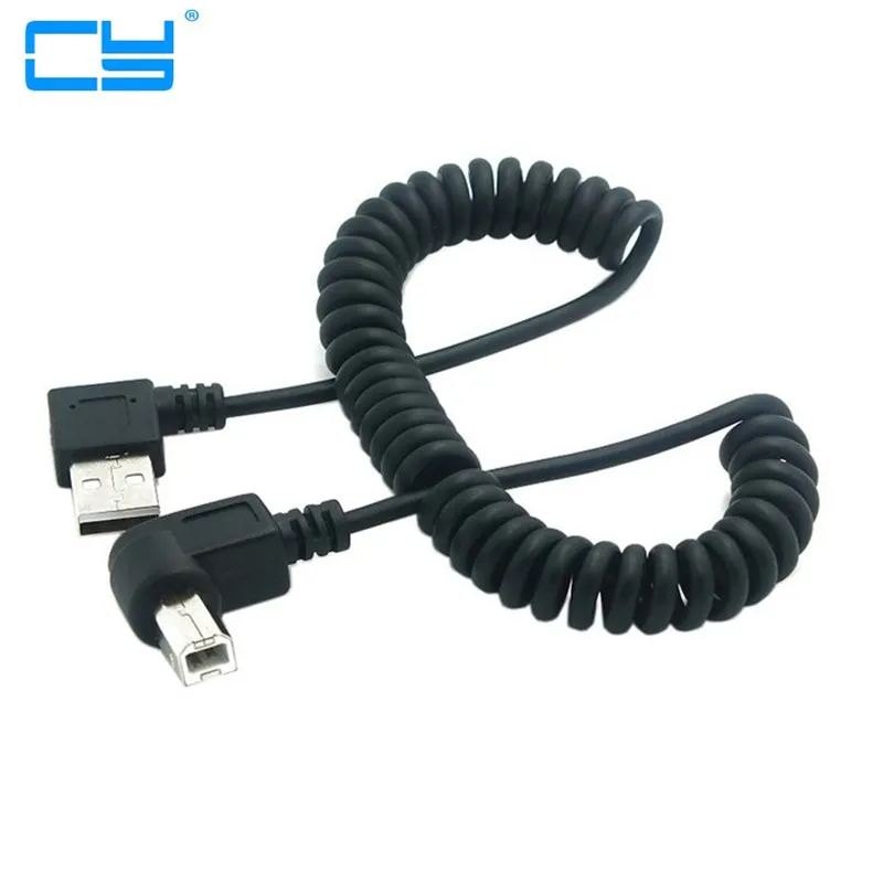 100 см Прямоугольный USB 2 0 A штекер B угловой 90 градусов растягивающийся Кабель для