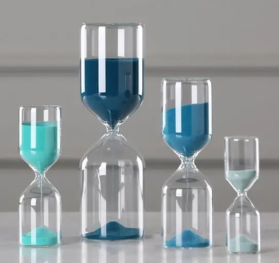 

5-60 Minutes Timing Hourglass 4 size Creative Gift Glass Sand Timer Sandglass Golden Sand Home Decoration reloj de arena