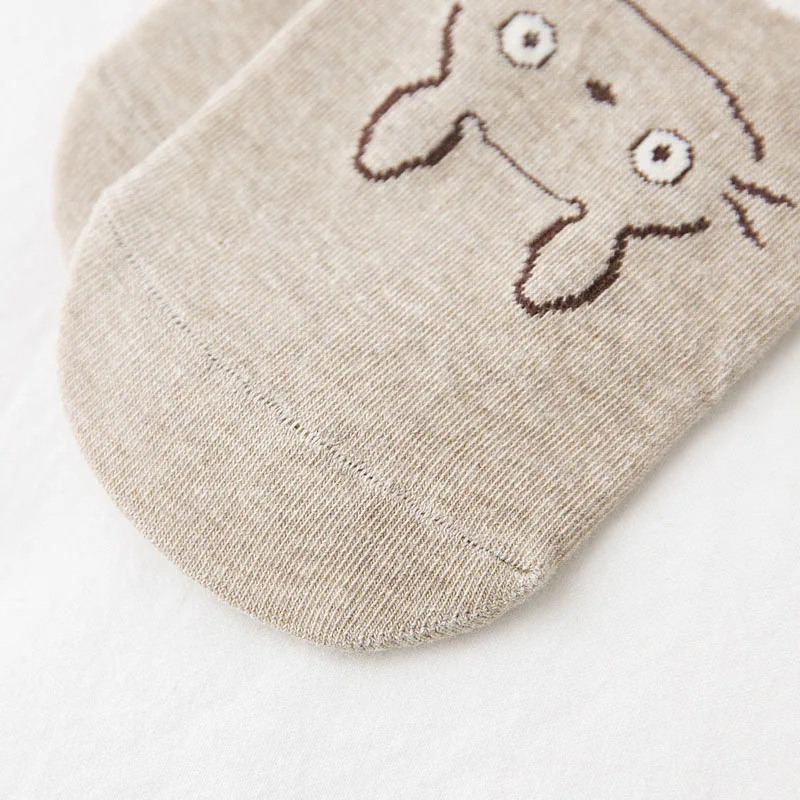 Women's Cute Red Heart And Funny Cartoon Printed Socks 5Pairs-Style4